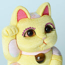 [BECKONING (LUCKY) CAT] MANEKI NEKO FENG SHUI DX YELLOW (M) | EDO ART DOLLS | KAKINUMA DOLLS