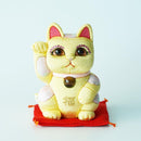 [BECKONING (LUCKY) CAT] MANEKI NEKO FENG SHUI DX YELLOW (M) | EDO ART DOLLS | KAKINUMA DOLLS