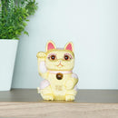 [BECKONING (LUCKY) CAT] MANEKI NEKO FENG SHUI DX YELLOW (M) | EDO ART DOLLS | KAKINUMA DOLLS