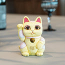 [BECKONING (LUCKY) CAT] MANEKI NEKO FENG SHUI DX YELLOW (M) | EDO ART DOLLS | KAKINUMA DOLLS