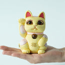 [BECKONING (LUCKY) CAT] MANEKI NEKO FENG SHUI DX YELLOW (M) | EDO ART DOLLS | KAKINUMA DOLLS