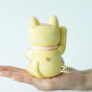 [BECKONING (LUCKY) CAT] MANEKI NEKO FENG SHUI DX YELLOW (M) | EDO ART DOLLS | KAKINUMA DOLLS