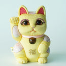 [BECKONING (LUCKY) CAT] MANEKI NEKO FENG SHUI DX YELLOW (M) | EDO ART DOLLS | KAKINUMA DOLLS