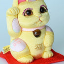 [BECKONING (LUCKY) CAT] MANEKI NEKO FENG SHUI DX YELLOW (M) | EDO ART DOLLS | KAKINUMA DOLLS