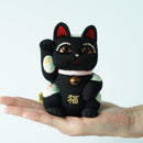 [BECKONING (LUCKY) CAT] MANEKI NEKO FENG SHUI DX BLACK (M) | EDO ART DOLLS | KAKINUMA DOLLS