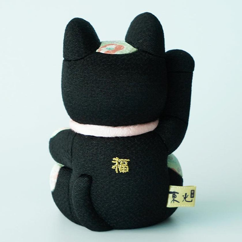 [BECKONING (LUCKY) CAT] MANEKI NEKO FENG SHUI DX BLACK (M) | EDO ART DOLLS | KAKINUMA DOLLS