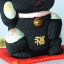 [BECKONING (LUCKY) CAT] MANEKI NEKO FENG SHUI DX BLACK (M) | EDO ART DOLLS | KAKINUMA DOLLS