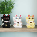 [BECKONING (LUCKY) CAT] MANEKI NEKO FENG SHUI DX WHITE (M) | EDO ART DOLLS | KAKINUMA DOLLS