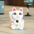 [BECKONING (LUCKY) CAT] MANEKI NEKO FENG SHUI DX WHITE (M) | EDO ART DOLLS | KAKINUMA DOLLS