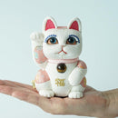 [BECKONING (LUCKY) CAT] MANEKI NEKO FENG SHUI DX WHITE (M) | EDO ART DOLLS | KAKINUMA DOLLS