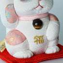 [BECKONING (LUCKY) CAT] MANEKI NEKO FENG SHUI DX WHITE (M) | EDO ART DOLLS | KAKINUMA DOLLS
