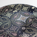 [LARGE PLATE (PLATTER)] PLATE (HANA CLOISONNE) BEIGE & BLACK 2-PIECE SET | NISHIJIN TEXTILES | RE:NISTA