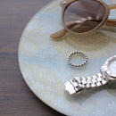 [LARGE PLATE] PLATE SHIPPO PATTERN BEIGE & WHITE 2-PIECE SET | NISHIJIN TEXTILES | RE:NISTA