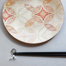 [LARGE PLATE] PLATE SHIPPO PATTERN BEIGE & WHITE 2-PIECE SET | NISHIJIN TEXTILES | RE:NISTA