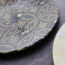 [LARGE PLATE] PLATE SHIPPO PATTERN  WHITE & BLACK 2-PIECE SET | NISHIJIN TEXTILES | RE:NISTA