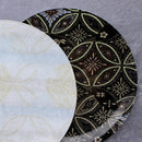 [LARGE PLATE] PLATE SHIPPO PATTERN  WHITE & BLACK 2-PIECE SET | NISHIJIN TEXTILES | RE:NISTA