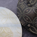 [LARGE PLATE] PLATE SHIPPO PATTERN  WHITE & BLACK 2-PIECE SET | NISHIJIN TEXTILES | RE:NISTA