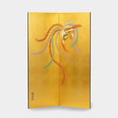 [FOLDING SCREEN (ROOM DIVIDER)] GOLD FOLDING SCREEN (BRASS LEAF) PHOENIX | WOODWORKING