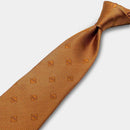 [TIE] ORIGINAL LOGO RICH GOLDEN BROWN | JAPANESE SILK | SHAKUNONE (WITH GIFT PAPER BAG)