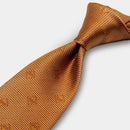 [TIE] ORIGINAL LOGO RICH GOLDEN BROWN | JAPANESE SILK | SHAKUNONE (WITH GIFT PAPER BAG)