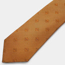 [TIE] ORIGINAL LOGO RICH GOLDEN BROWN | JAPANESE SILK | SHAKUNONE (WITH GIFT PAPER BAG)