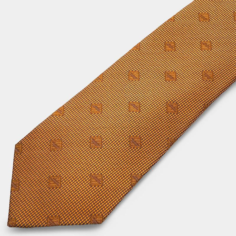 [領帶]原始徽標豐富的金色棕色|凱絲