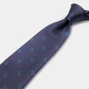 [TIE] ORIGINAL LOGO DEEP BLUE AZURE | JAPANESE SILK | SHAKUNONE (WITH GIFT PAPER BAG)