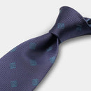 [TIE] ORIGINAL LOGO DEEP BLUE AZURE | JAPANESE SILK | SHAKUNONE (WITH GIFT PAPER BAG)