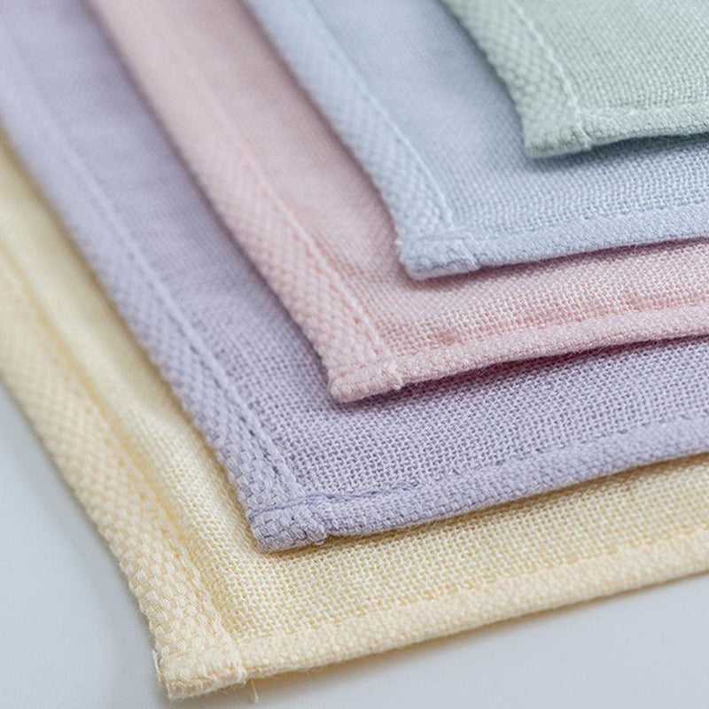 [毛巾]“ saki” 5紗布樁手帕禮品盒（粉紅色藍色綠色綠色・黃・紫色）| imabari毛巾