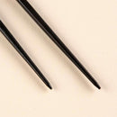 [CHOPSTICKS] PAIR KOKUTAN SQUARE WITH CHOPSTICK REST (21.5, 23.0cm) | MATSUKAN | WAKASA LACQUERED CHOPSTICKS
