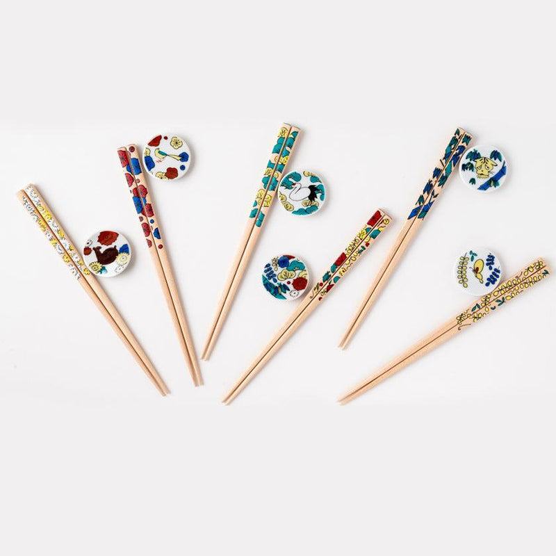 [筷子] Kutani Seal花Fuji Wistaria（22.5cm）筷子休息和禮品盒套裝|松山|瓦卡薩漆器
