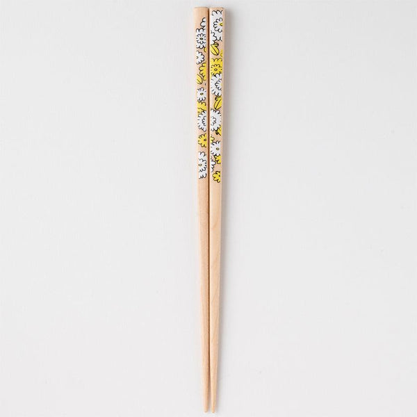 [筷子] Kutani Seal花Kiku Chrysanthemum（22.5cm）筷子休息和禮品盒套裝|松山|瓦卡薩漆器