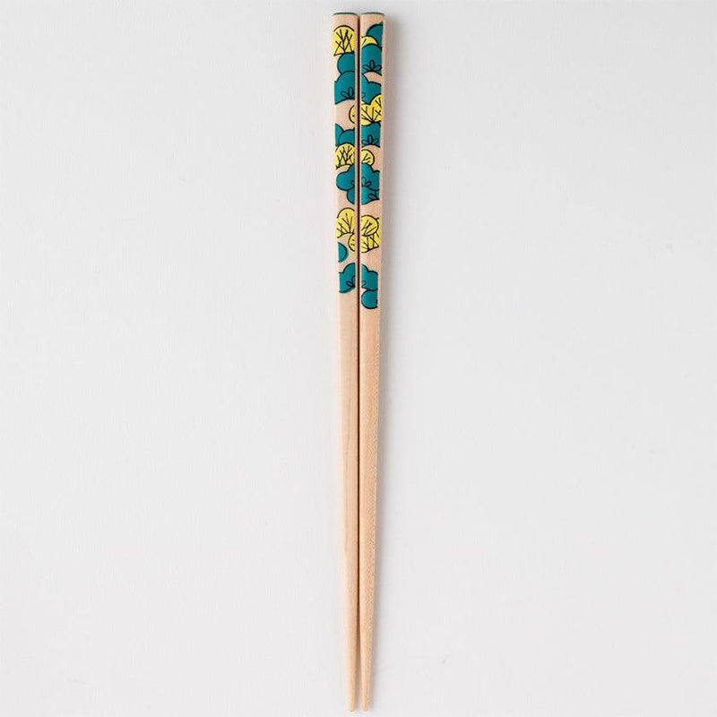 [筷子] Kutani海豹花松樹松樹（22.5cm）筷子休息和禮品盒套裝|松山|瓦卡薩漆器