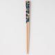 [CHOPSTICKS] KUTANI SEAL FLOWER TAKE BAMBOO (22.5cm) CHOPSTICK REST & GIFT BOX SET | MATSUKAN | WAKASA LACQUERED CHOPSTICKS