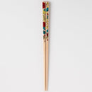 [CHOPSTICKS] KUTANI SEAL FLOWER GOSHU 5 FLOWERS (22.5cm) CHOPSTICK REST & GIFT BOX SET | MATSUKAN | WAKASA LACQUERED CHOPSTICKS