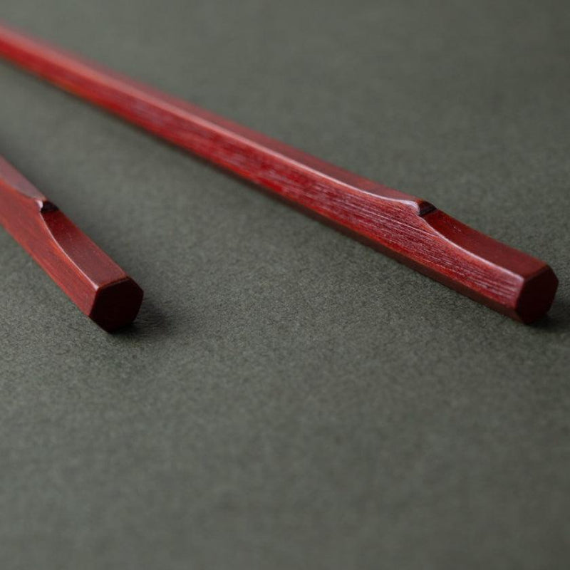 [筷子]六邊形竹筷子（紅色）| Wakasa Lacquerware