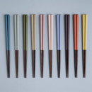[CHOPSTICKS] WENGE OCTAGON HASHIKURA SEASON01 YELLOW (WITH CHOPSTICK REST) | WAKASA LACQUERED CHOPSTICKS | MATSUKAN