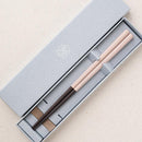 [CHOPSTICKS] WENGE OCTAGON HASHIKURA SEASON01 PALE PINK (WITH CHOPSTICK REST) | WAKASA LACQUERED CHOPSTICKS | MATSUKAN
