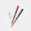 [CHOPSTICKS] SHELLED SHIORI PAIR WITH CHOPSTICK RESTS | WAKASA LACQUERED CHOPSTICKS | MATSUKAN