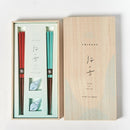 [CHOPSTICKS] SPARKLING WAVE PAIR WITH CHOPSTICK RESTS | WAKASA LACQUERED CHOPSTICKS | MATSUKAN