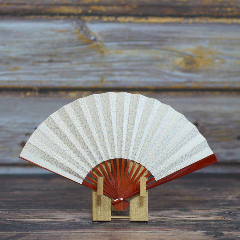 [HAND FAN] WOMAN'S ICE-BREAKING ORANGE LACQUER | UNKINDO FUKATSU HAND FAN | EDO FOLDING FANS