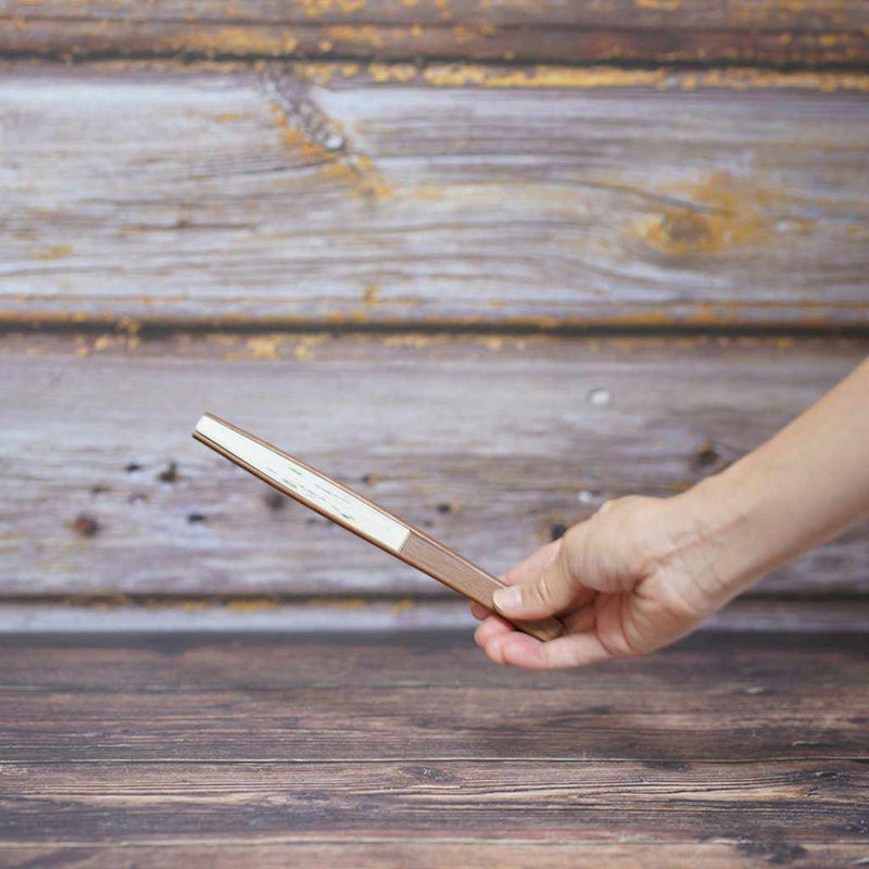 [HAND FAN] WOMAN'S DRAWING PICTURE SUMIRE WHITE KARAKI BAMBOO | UNKINDO FUKATSU HAND FAN | EDO FOLDING FANS