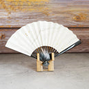 [HAND FAN] WOMEN'S SUMINAGASHI KURONURI | UNKINDO FUKATSU | EDO FOLDING FANS