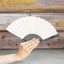 [HAND FAN] WOMEN'S SUMINAGASHI KURONURI | UNKINDO FUKATSU | EDO FOLDING FANS