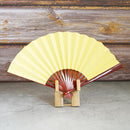 [HAND FAN] WOMEN'S IROMUJI YELLOW TAMENURI | UNKINDO FUKATSU | EDO FOLDING FANS