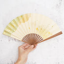 [HAND FAN] UNKINDO FUKATSU WOMEN'S HAKU GREEN HONSUSU-TAKE | EDO FOLDING FANS
