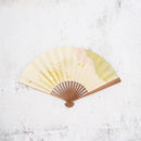 [HAND FAN] UNKINDO FUKATSU WOMEN'S HAKU PINK-GREEN HONSUSU-TAKE | EDO FOLDING FANS