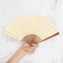 [HAND FAN] UNKINDO FUKATSU WOMEN'S HAKU ORANGE-GREEN HONSUSU-TAKE | EDO FOLDING FANS