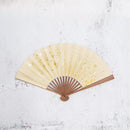 [HAND FAN] UNKINDO FUKATSU WOMEN'S HAKU GOLD-ORANGE HONSUSU-TAKE | EDO FOLDING FANS