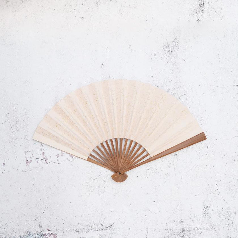 [HAND FAN] UNKINDO FUKATSU WOMEN'S HAKU GOLD-PINK HONSUSU-TAKE | EDO FOLDING FANS